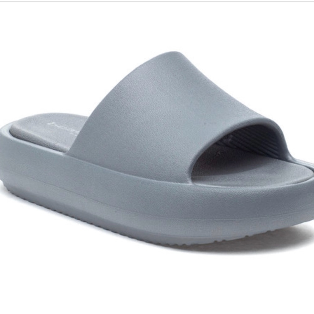 JSlides Women's Gray Slide Sandals
